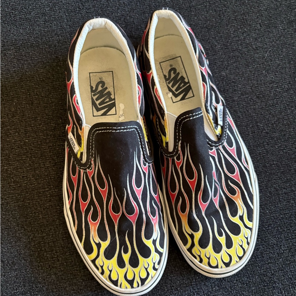 Vans Black and Red Sneakers